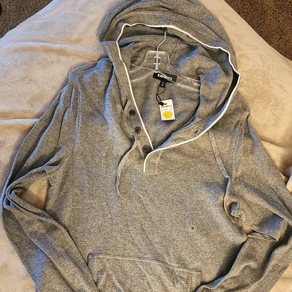 Men's - Hooded Long-sleeve Shirt - Express